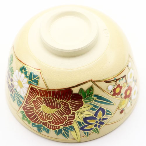 抹茶茶碗 地紙四季草花 通年物 鈴木一点作の通販は【茶道具のみのる園】