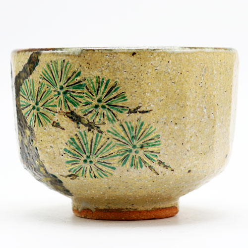 抹茶茶碗 唐松絵 通年物 中村良二作の通販は【茶道具のみのる園】