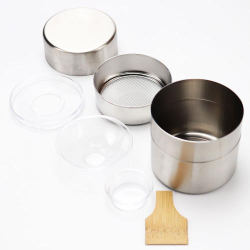 抹茶篩 大 ステンレス製 竹へら 茶上合付 茶道具 茶器 茶道具類 茶の湯道具 抹茶 matcha お点前 水屋 お稽古用