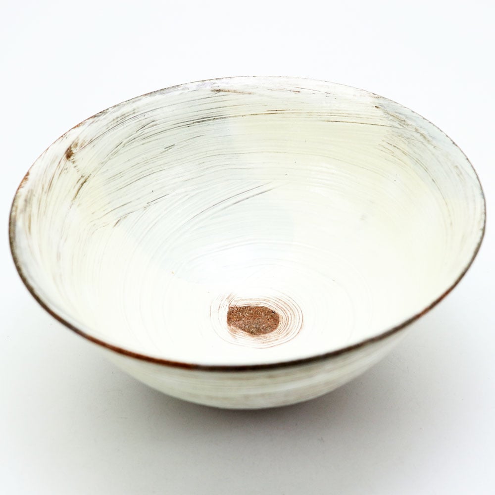 抹茶茶碗 刷毛目平茶碗 雪月写 原清和作 通年物の通販は【茶道具の
