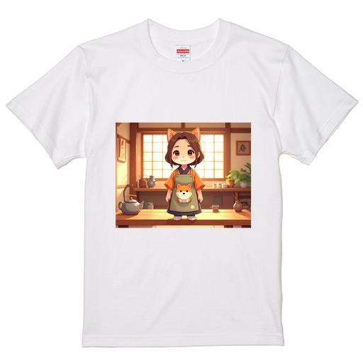 茶匠 みのる園 イメージキャラクター 「さっ茶ん」スタンダードTシャツ 色 ホワイト ブラック アッシュ ネイビー サイズ S/M/L/XL  半袖 プリント かわいい プレゼント