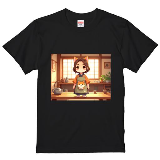 茶匠 みのる園 イメージキャラクター 「さっ茶ん」スタンダードTシャツ 色 ホワイト ブラック アッシュ ネイビー サイズ S/M/L/XL  半袖 プリント かわいい プレゼント