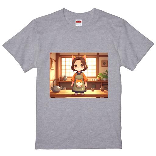 茶匠 みのる園 イメージキャラクター 「さっ茶ん」スタンダードTシャツ 色 ホワイト ブラック アッシュ ネイビー サイズ S/M/L/XL  半袖 プリント かわいい プレゼント