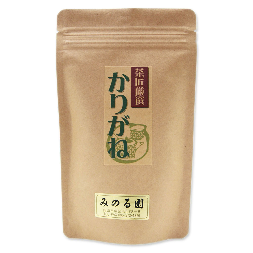 かりがね 100g入り 宇治茶 お茶 日本茶 緑茶 お茶の葉 茶匠 みのる園 ギフト プレゼント Green Tea お茶の種類 お食事用 おやつ用 来客用