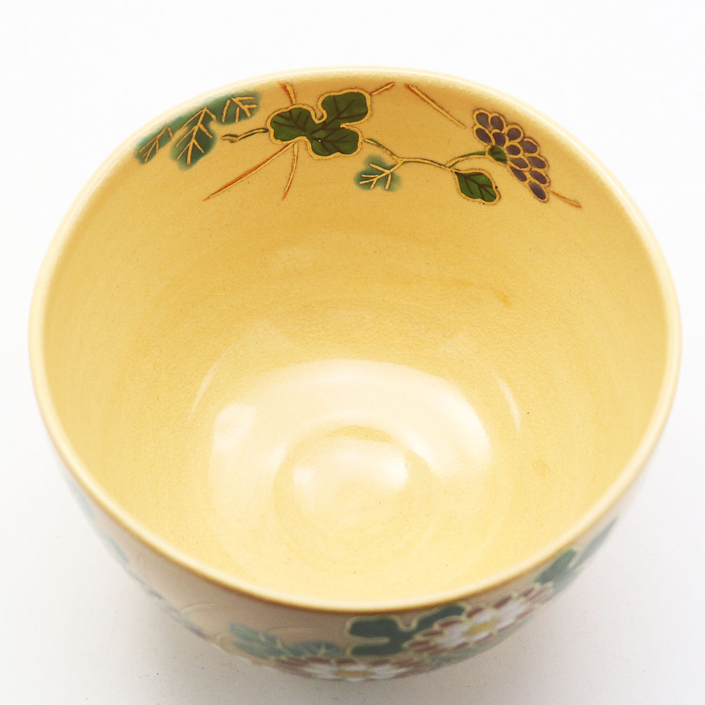 抹茶碗 菊 秋物 鈴木一点作 茶道具 Tea ceremony utensils 茶器 抹茶を点てる道具 竹製品 陶磁器 茶の湯道具 抹茶 matcha 茶道具類 お点前 水屋 お稽古用 美術品 裏千家 表流 表千家 千家 武者小路千家 薮内流