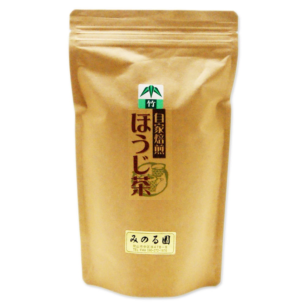 ほうじ茶 自家焙煎 「竹」 100ｇ入り お茶 日本茶 緑茶 茶葉 みのる園 ギフト プレゼント Green Tea ほうじ茶とは お茶の種類 お食事用 おやつ用 来客用 ほうじ茶ラテ スイーツ カフェイン sencha 堂 荘 春のお茶 夏のお茶 秋のお茶 冬のお茶 京都 入れ方 淹れ方 水出し 冷茶 煎茶道具 茶碗 急須 湯冷まし