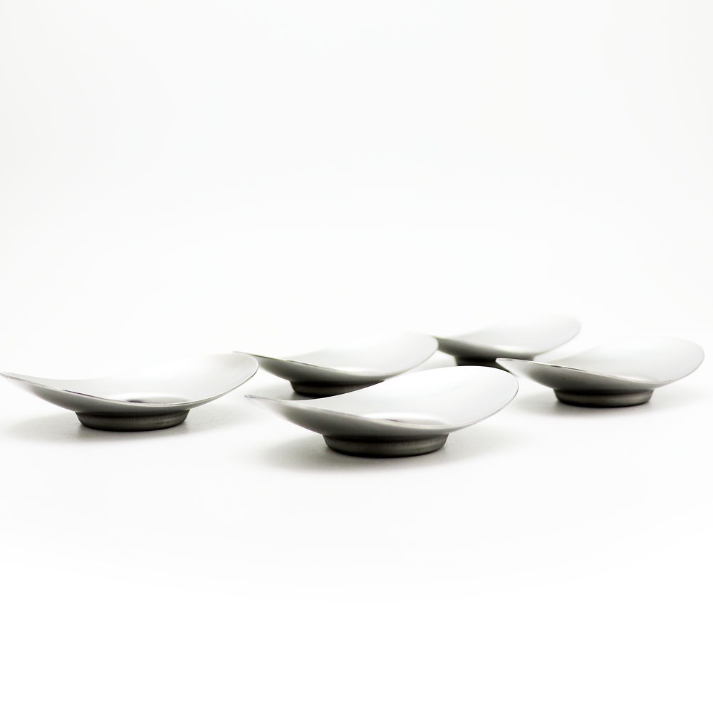 玉露茶碗用 茶托 小判型 5個セット ステンレス製 茶器とは 茶碗の高台 底 直径3cm用 湯呑み 急須 湯冷まし 茶碗 茶道具 ティーセット セット 日本茶 抹茶 茶巾 おしゃれ 茶道 種類 日本製 ガラス 専門店
