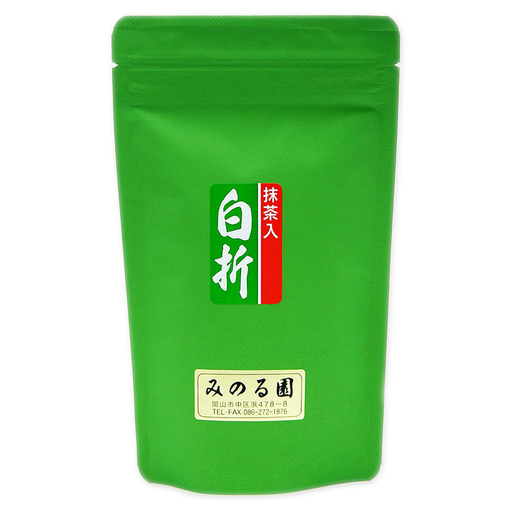 抹茶入り 白折 100ｇ入り 宇治茶 お茶 日本茶 緑茶 お茶の葉 茶匠 みのる園 ギフト プレゼント Green Tea お茶の種類 お食事用 おやつ用 来客用