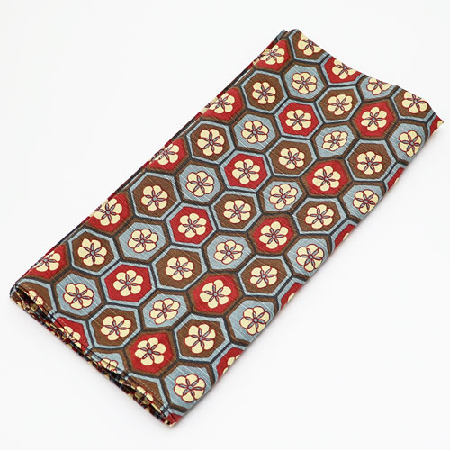 小風呂敷 古渡り更紗 花亀甲文 水色 和装バッグ 茶道具 木綿 茶器 茶筅 茶碗 棗 古帛紗 袱紗 茶巾 炭道具 灰 茶道具類 柄杓 水指 掛け軸 茶の湯道具 抹茶 お点前 水屋 お稽古