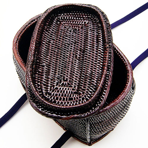 野点茶道具用籐筥 とうばこ 籐かご 和装バッグ 茶の湯用品 抹茶お点前用