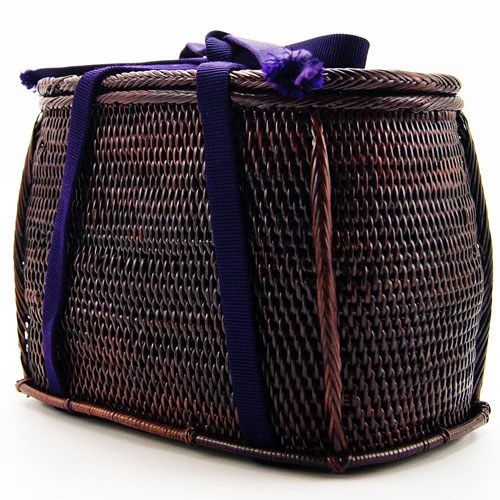 野点茶道具用籐筥 とうばこ 籐かご 和装バッグ 茶の湯用品 抹茶お点前用