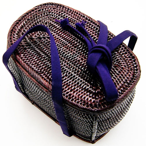 野点茶道具用籐筥 とうばこ 籐かご 和装バッグ 茶の湯用品 抹茶お点前用