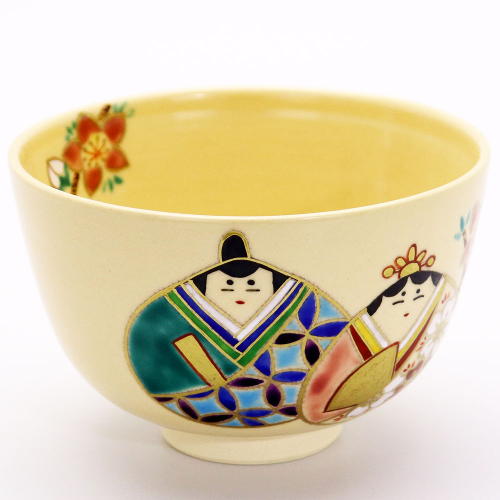 抹茶碗 貝雛 鈴木一点作 春物 茶道具 陶磁器 茶器 茶道具類 Tea ceremony utensils 茶の湯道具 抹茶 matcha お点前 水屋 お稽古用