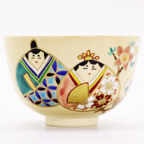 抹茶碗 貝雛 鈴木一点作 春物 茶道具 陶磁器 茶器 茶道具類 Tea ceremony utensils 茶の湯道具 抹茶 matcha お点前 水屋 お稽古用