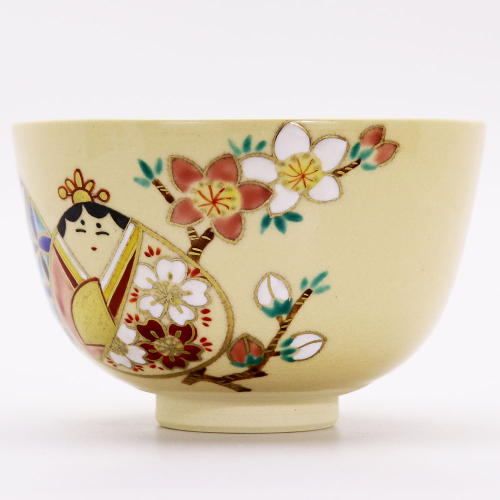 抹茶碗 貝雛 鈴木一点作 春物 茶道具 陶磁器 茶器 茶道具類 Tea ceremony utensils 茶の湯道具 抹茶 matcha お点前 水屋 お稽古用