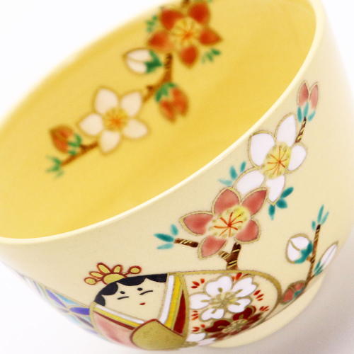 抹茶碗 貝雛 鈴木一点作 春物 茶道具 陶磁器 茶器 茶道具類 Tea ceremony utensils 茶の湯道具 抹茶 matcha お点前 水屋 お稽古用