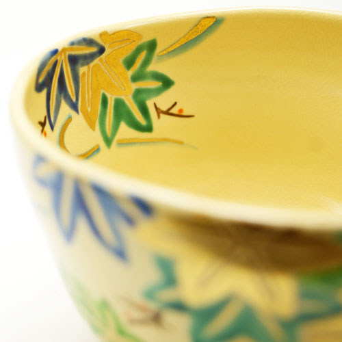 抹茶茶碗 青楓 夏物 鈴木一点 作 木箱入り 茶道具 陶磁器 茶器 茶道具類 Tea ceremony utensils 茶の湯道具 抹茶 matcha お点前 水屋 お稽古用