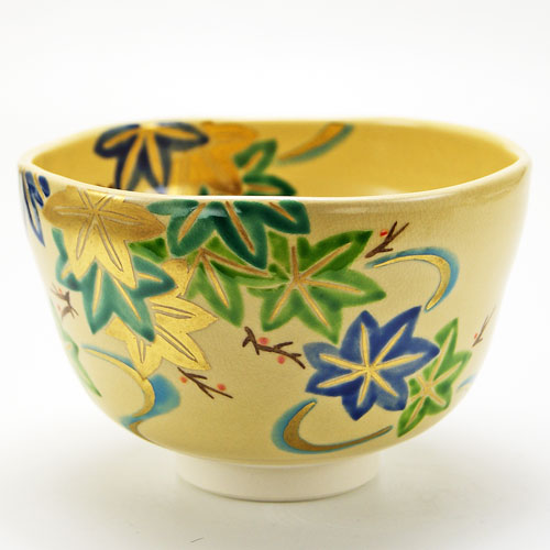 抹茶茶碗 青楓 夏物 鈴木一点 作 木箱入り 茶道具 陶磁器 茶器 茶道具類 Tea ceremony utensils 茶の湯道具 抹茶 matcha お点前 水屋 お稽古用