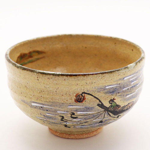 抹茶茶碗 鵜飼絵 中村良二作 夏物の通販は【茶道具のみのる園】