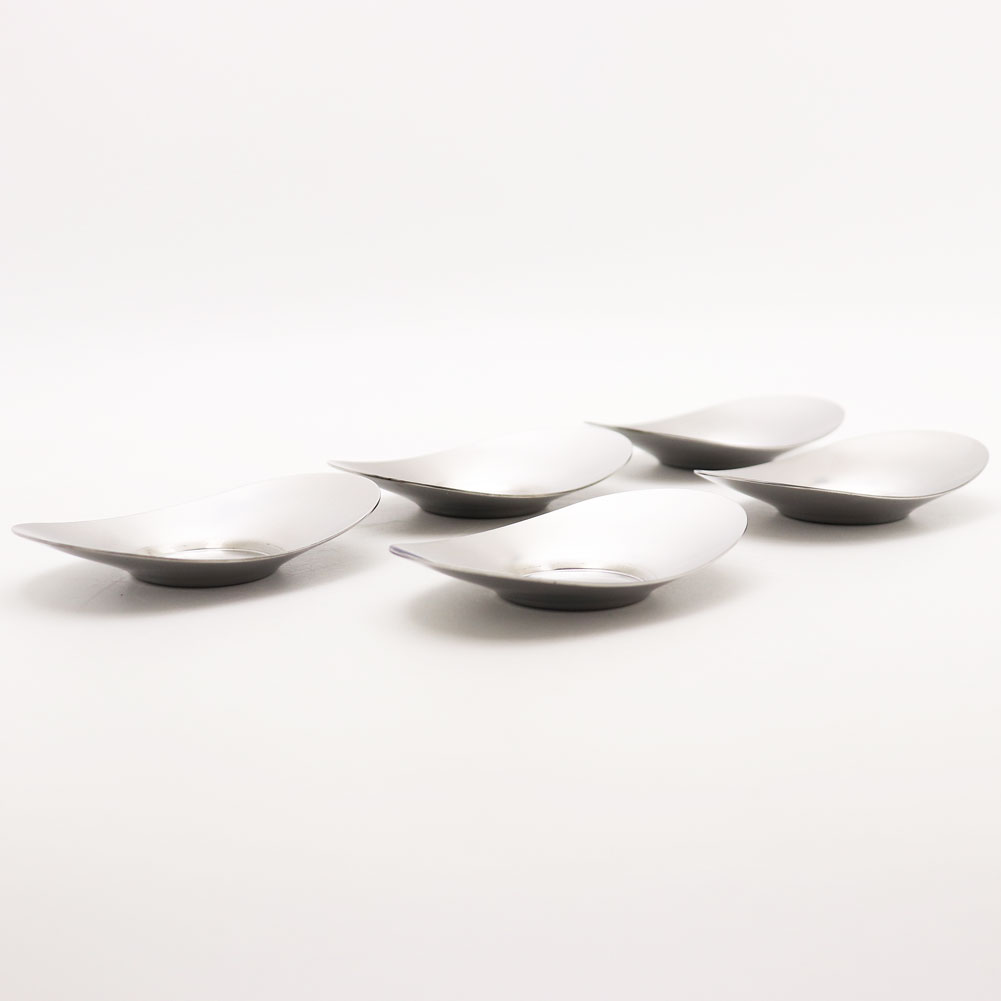 煎茶茶碗用 茶托 小判型 5個セット ステンレス製 茶器とは 茶碗の高台 底 直径3.5cm用 湯呑み 急須 湯冷まし 茶碗 茶道具 ティーセット セット 日本茶 抹茶 茶巾 おしゃれ 茶道 種類 日本製 ガラス 専門店