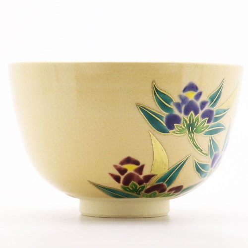 抹茶茶碗 竜胆 秋物 鈴木一点作 茶道具 Tea ceremony utensils 茶器 抹茶を点てる道具 陶磁器 茶の湯道具 抹茶 matcha 茶道具類 お点前 水屋 お稽古用 美術品 裏千家 表流 表千家 千家 武者小路千家 薮内流