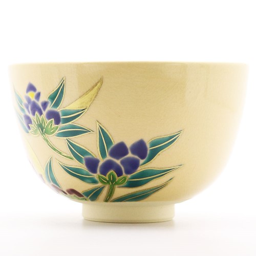抹茶茶碗 竜胆 秋物 鈴木一点作 茶道具 Tea ceremony utensils 茶器 抹茶を点てる道具 陶磁器 茶の湯道具 抹茶 matcha 茶道具類 お点前 水屋 お稽古用 美術品 裏千家 表流 表千家 千家 武者小路千家 薮内流