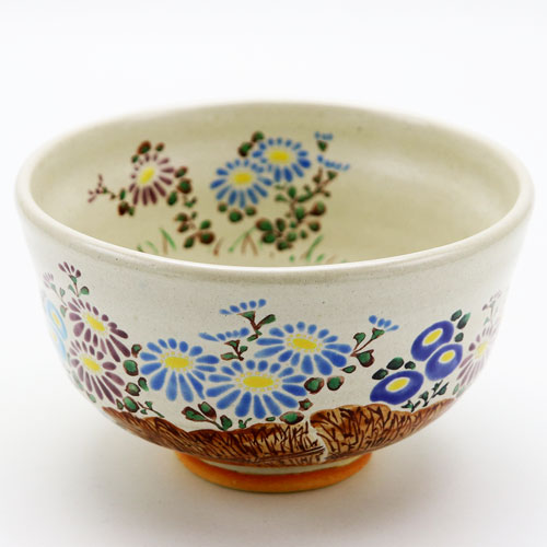 抹茶茶碗 菊籠絵 秋物の通販は【茶道具のみのる園】