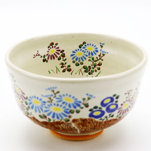 抹茶茶碗 菊籠絵 秋物の通販は【茶道具のみのる園】