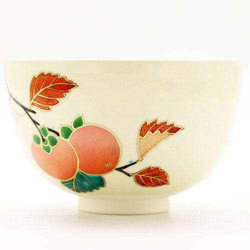 抹茶茶碗 柿 志峰作 秋物 茶道具 陶磁器 茶器 茶道具類 Tea ceremony utensils 茶の湯道具 抹茶 matcha お点前 水屋 お稽古用 美術品