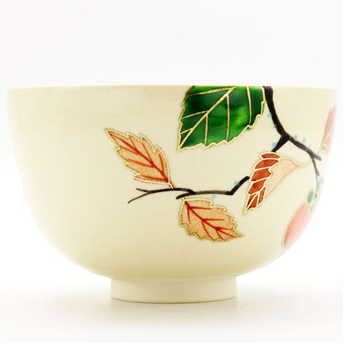 抹茶茶碗 柿 志峰作 秋物 茶道具 陶磁器 茶器 茶道具類 Tea ceremony utensils 茶の湯道具 抹茶 matcha お点前 水屋 お稽古用 美術品