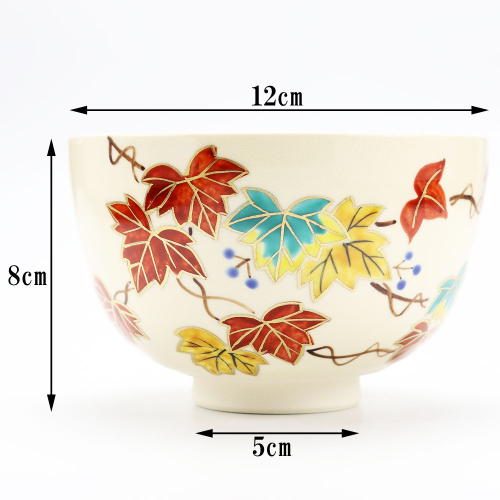 抹茶茶碗 赤蔦 秋物の通販は【茶道具のみのる園】