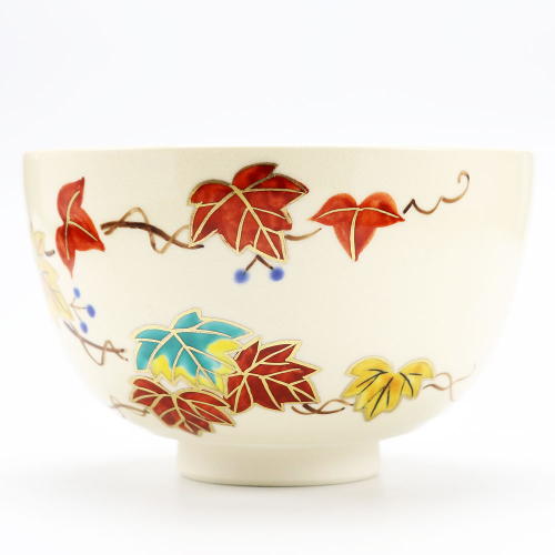 抹茶茶碗 赤蔦 秋物の通販は【茶道具のみのる園】