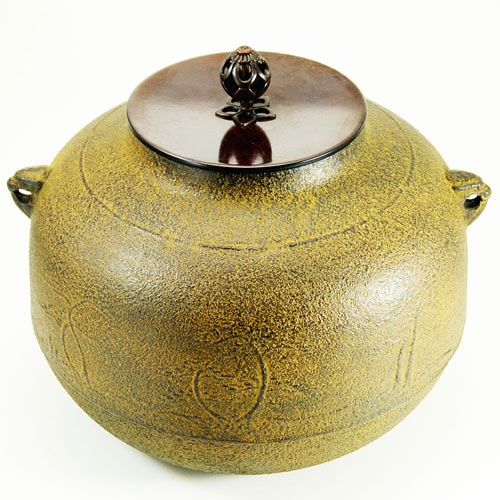 鋳鉄 茶釜 茶道具　風呂釜　炉釜　真形羽落浜松 風炉釜 真形 羽落 浜松地紋の通販は【みのる園】