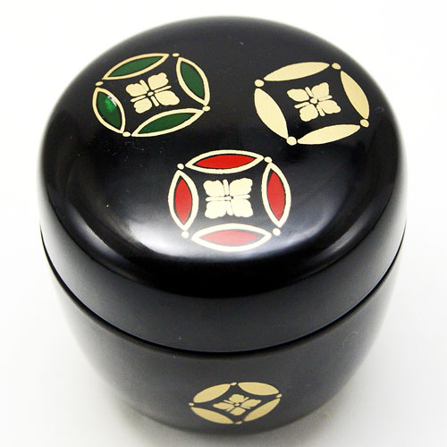 中棗 薄茶器 七宝 黒色 樹脂製 お稽古用 茶道具 茶の湯用品 抹茶お点前用 なつめ ナツメ 茶入 ちゃいれ 入門 初心者 セット 茶の湯用品 お点前用 お茶席 お稽古 初釜 裏千家 表流 表千家 千家 武者小路千家 薮内流 棗 茶碗 茶筅 茶筌 旅箪笥 柄杓 茶杓 抹茶