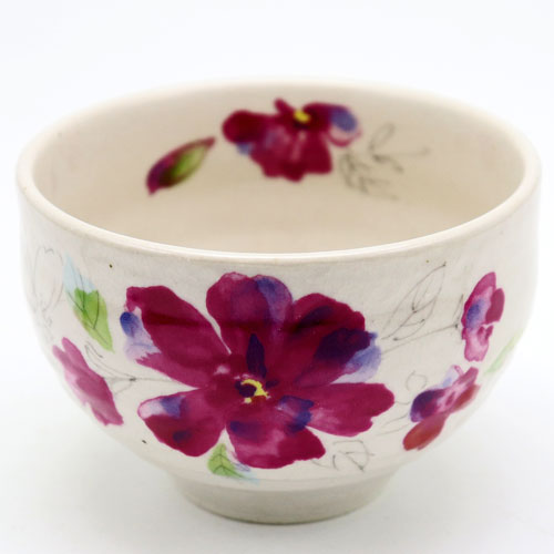 野点用抹茶碗 赤花の通販は【茶道具のみのる園】