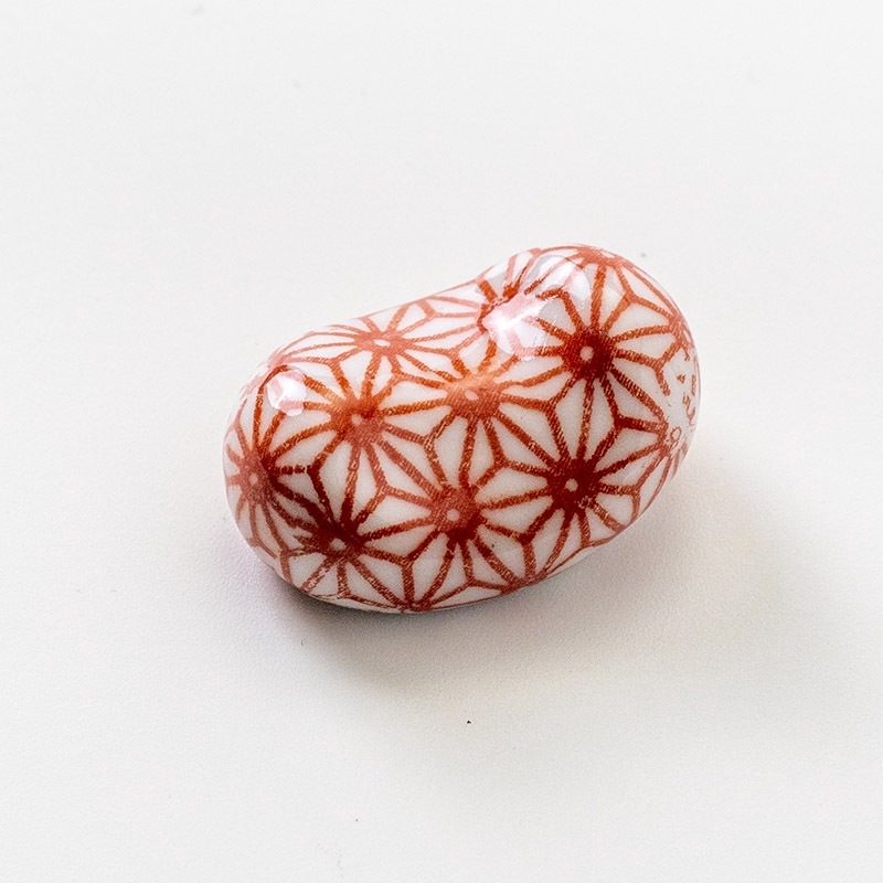 箸置き 麻の葉 豆玉ミニ 赤