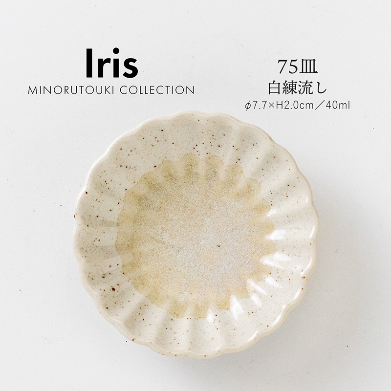 Iris(アイリス) 75皿  白練流し