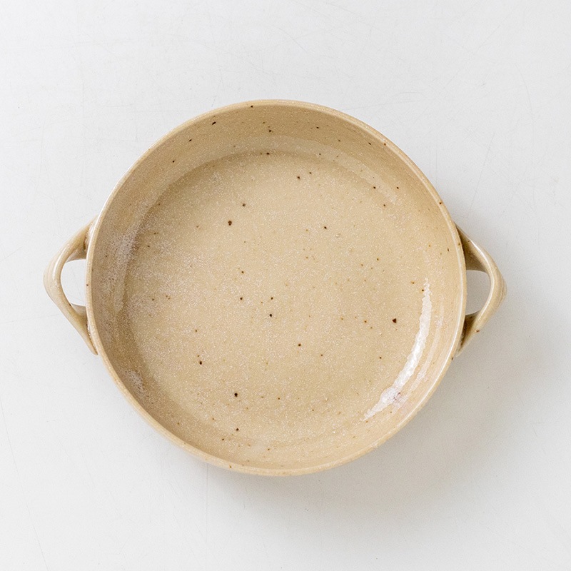 窯変美濃 160深皿 流し砂丘