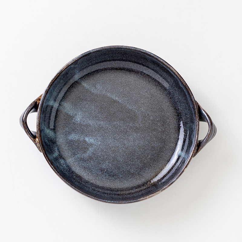 窯変美濃 160深皿 黒