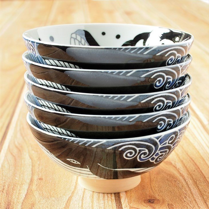 白波くじら 145茶碗