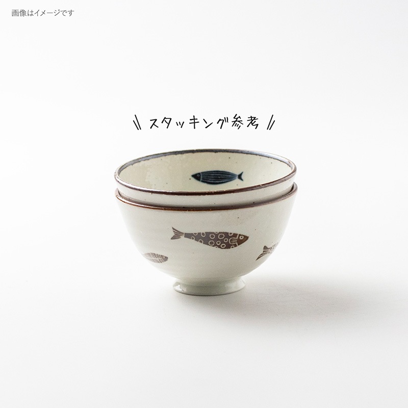 魚器 飯碗 ネイビー | シリーズ,ORIGINAL,茶縁 | MINORU TOUKI