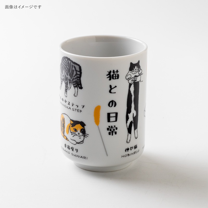 寿司湯呑 猫との日常