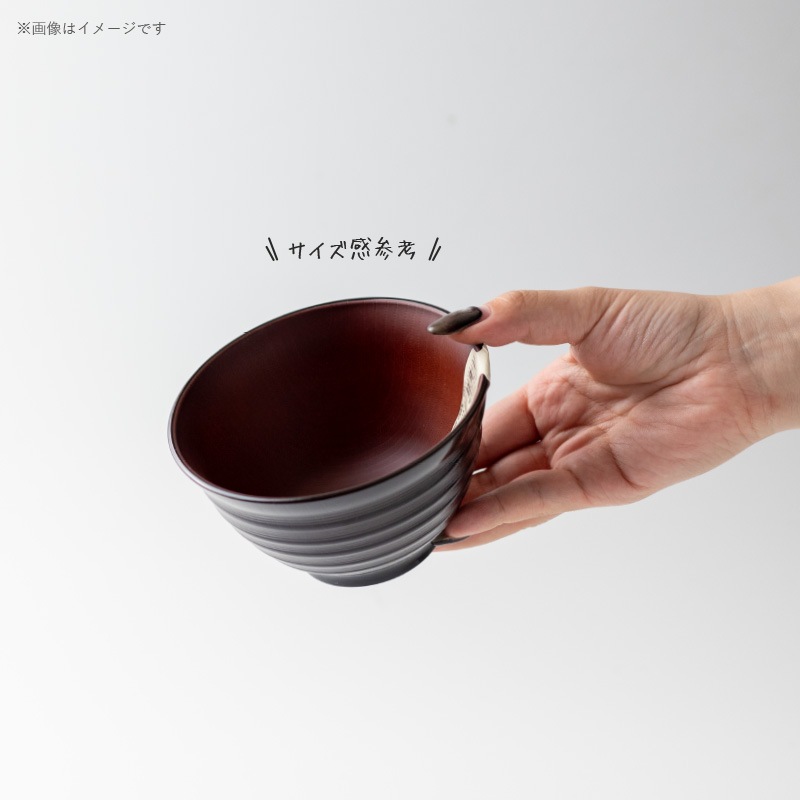 お手軽椀 百合駒汁椀 溜内