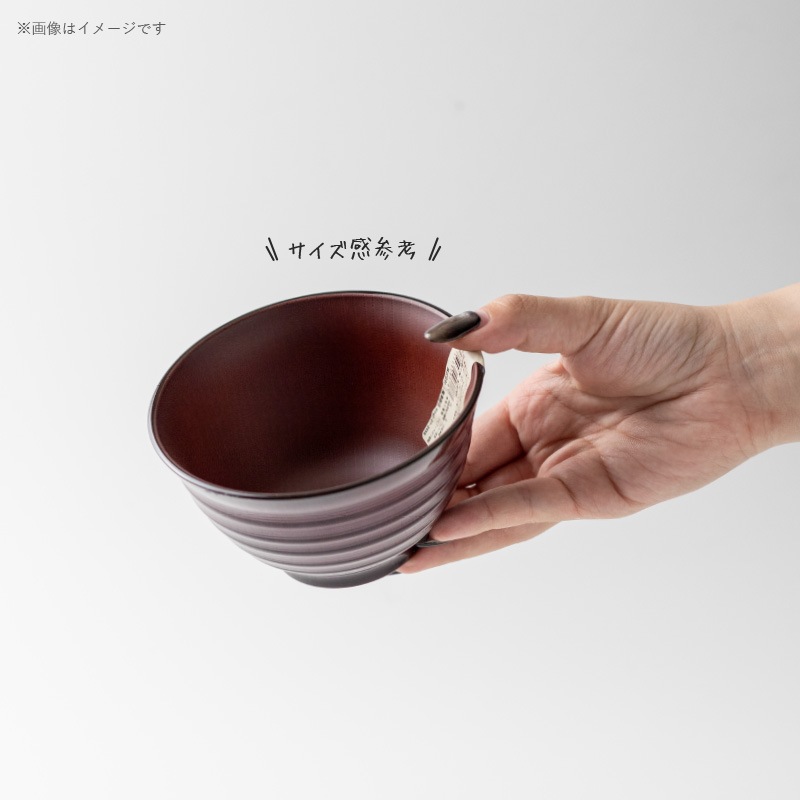 お手軽椀 百合駒汁椀 紅溜内