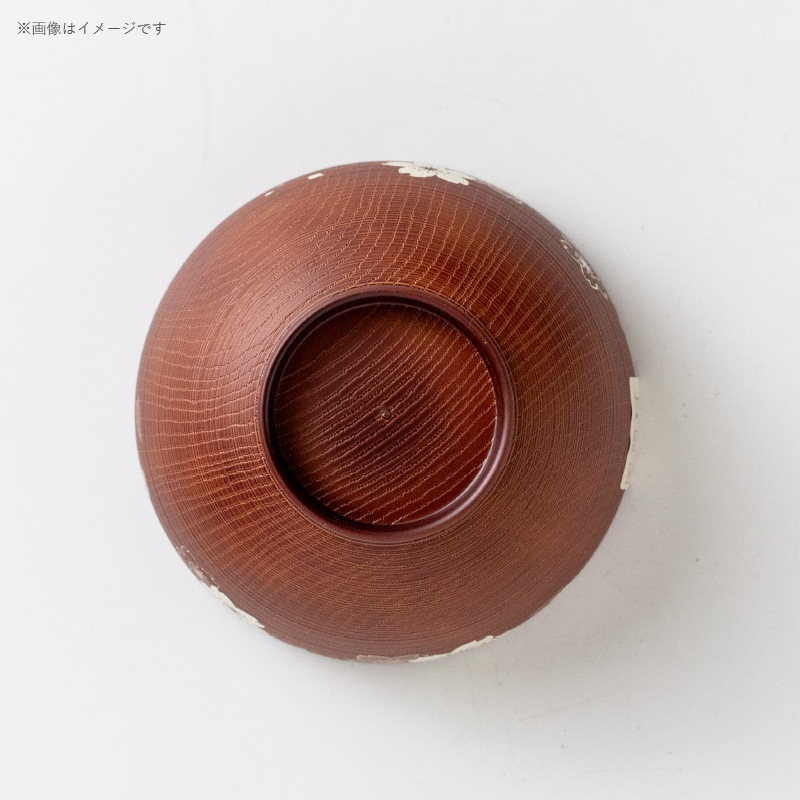 お手軽椀 総木彫汁椀 ブラウン 桜さくら