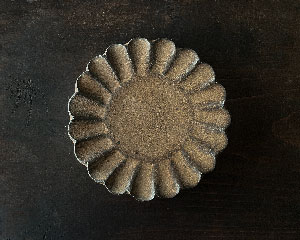 小澤基晴 輪花4寸皿 ブロンズ 2枚セット 小澤基晴 輪花4寸皿 ブロンズ