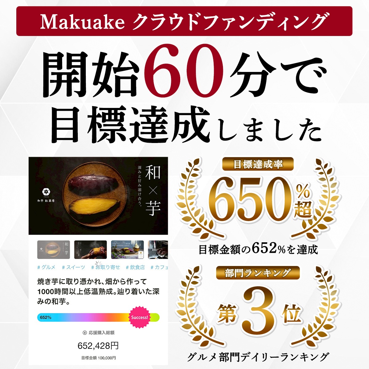九州産熟成焼き芋3種食べ比べセット合計2.4ｋｇ以上（福岡、鹿児島、熊本の紅はるか）