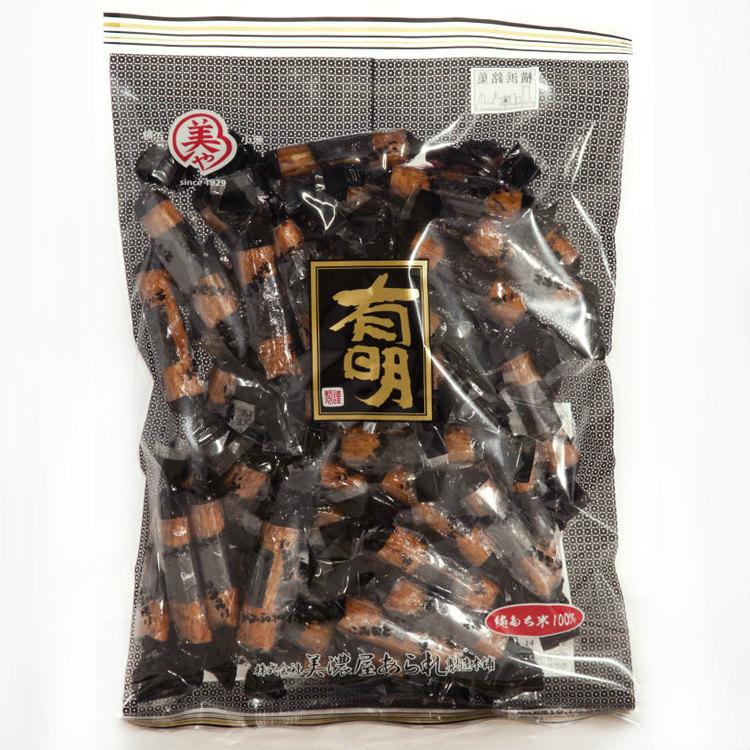 有明（海苔巻） あられ 柿の種、おかきギフト・お取寄｜美濃屋あられ製造本舗
