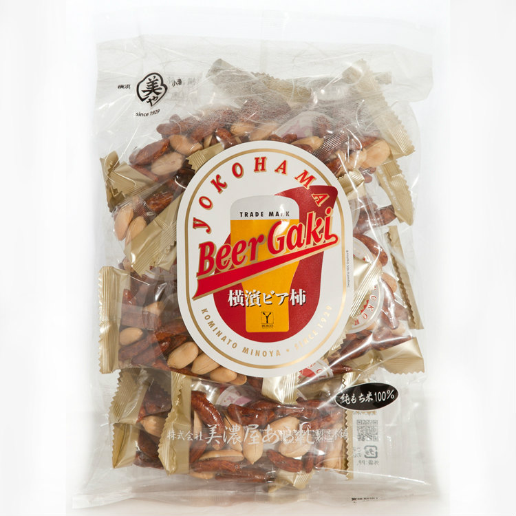 大袋・たっぷりサイズ】横濱ビア柿 205g｜辛口×濃口×ビール専用