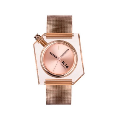 KLASSE14ʥ饹եƥK14 IRREGULARLY SQUARE Rose Gold with Mesh Strap 40mmWKF20RG001M